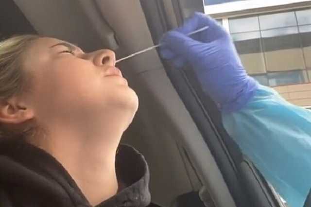 Пациентка засняла на видео, как делают тест на COVID-19