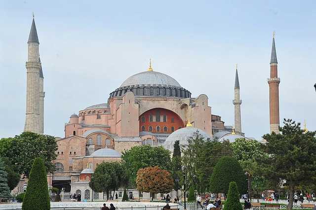 Эрдоган проинспектировал реконструкцию Святой Софии