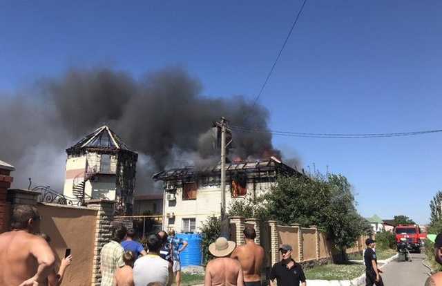На украинском курорте произошел сильный пожар