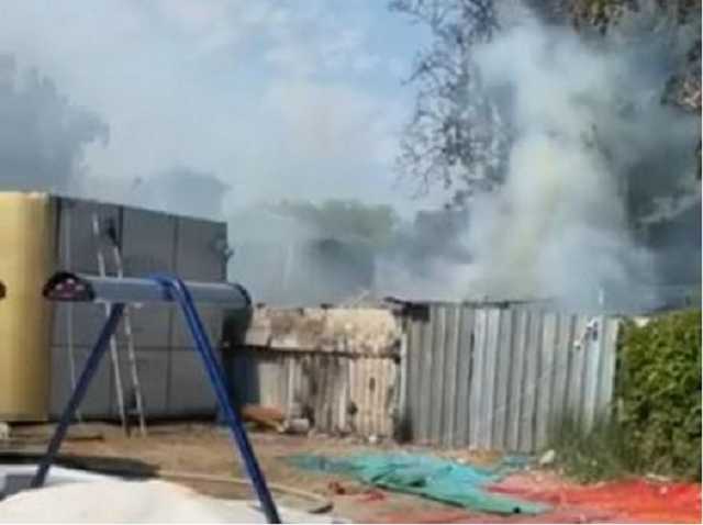 На базе отдыха в курортной Затоке вспыхнул сильный пожар