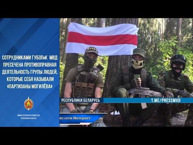 МВД Беларуси отчиталось о задержании вооруженных партизан с украинской символикой на одежде