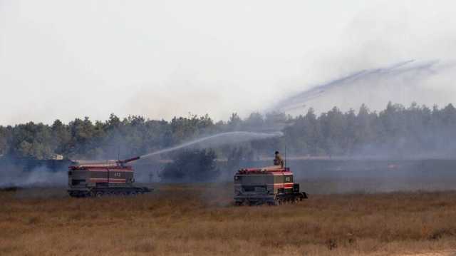 Под Херсоном во время международных учений загорелся полигон