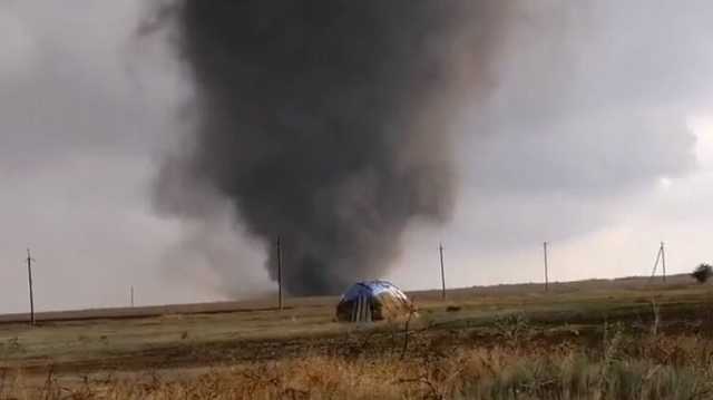 Опубликовано видео воскресного торнадо над Херсонской областью и его последствий