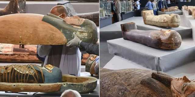 В Египте раскопали еще 100 саркофагов с мумиями, один из них вскрыли