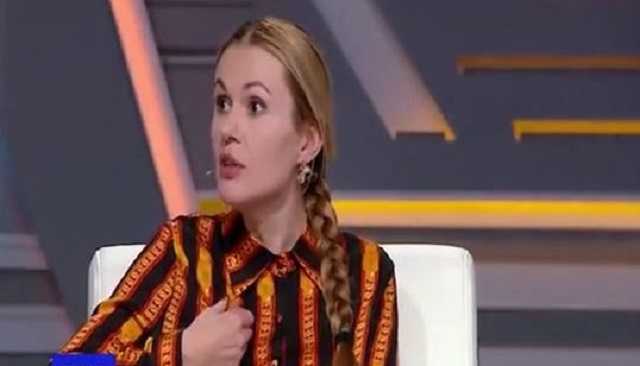 Скороход прийшла на телеефір у сукні, стилізованій під “георгіївську” стрічку