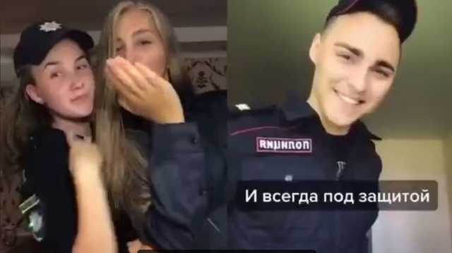 Украинские курсантки попали в скандал из-за видео в TikTok с российским полициейским