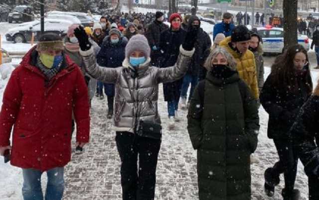 Жену Навального задержали во время протестов в Москве