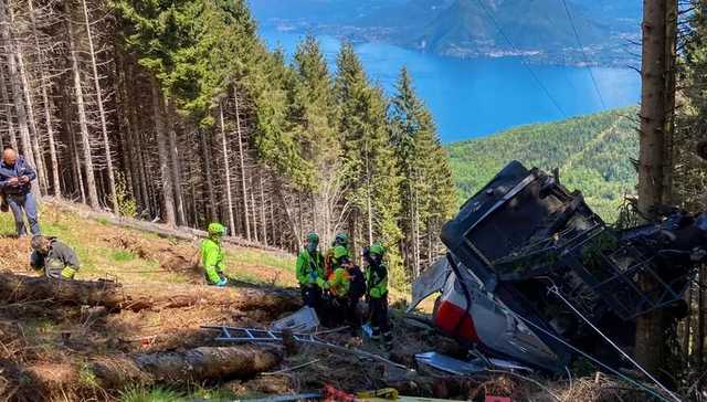 В Италии впервые показали видео момента смертельной аварии на канатной дороге