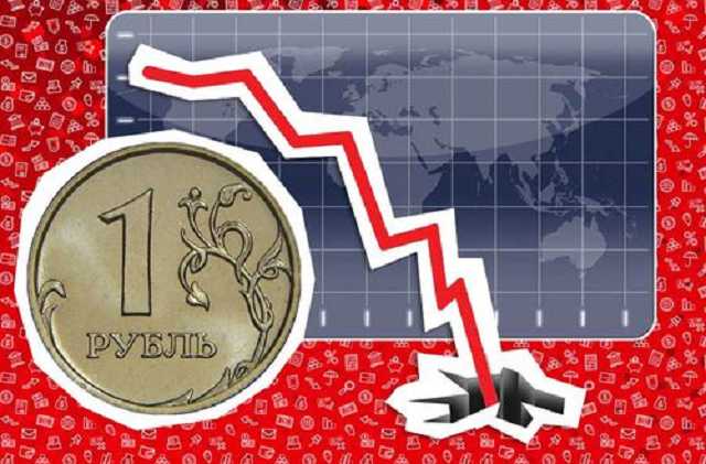 Рубль упал до минимума за две недели на фоне распродажи российского госдолга