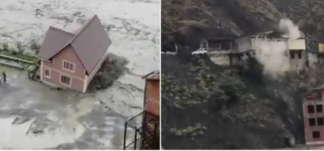 Наводнение в Дагестане: вода сносит дома и дороги