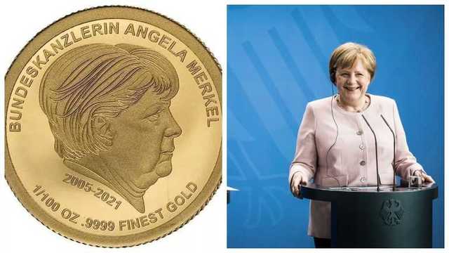 В Германии выпустили золотые монеты с портретом Меркель
