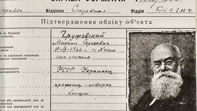 155 лет со дня рождения Грушевского: СБУ рассекретила данные о преследовании политика