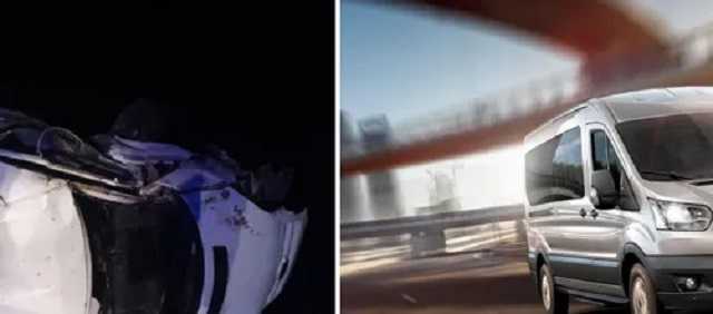 На Харьковщине перевернулся микроавтобус с пассажирами, водитель погиб