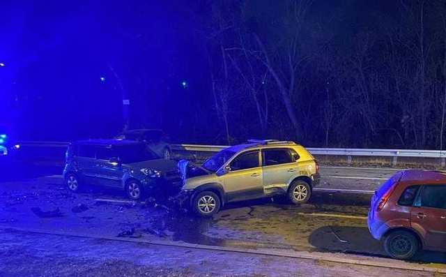 В Киеве произошло масштабное пьяное ДТП с участием 4 машин