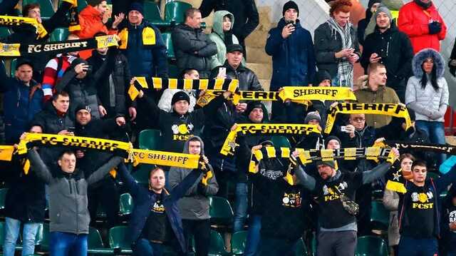 Фанаты "Шерифа" спели переделанный гимн СССР на трибунах НСК "Олимпийский" в Киеве