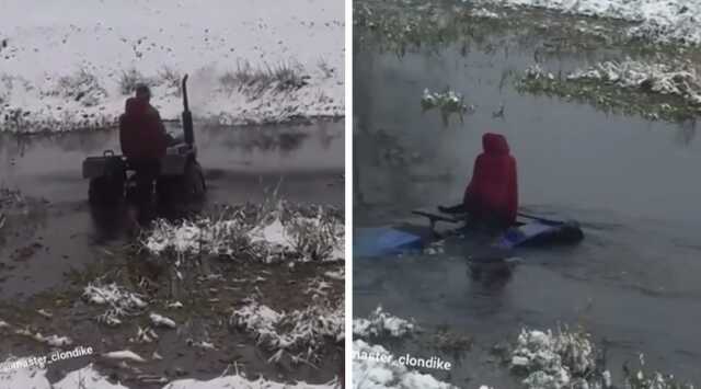 На Рівненщині чоловік втопив трактора