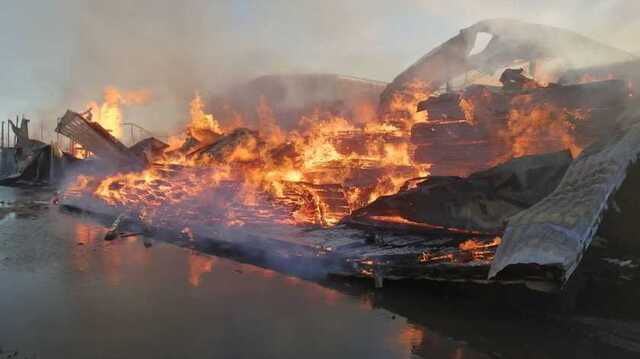 Пожар на пилораме под Киевом: спасатели ликвидировали огонь