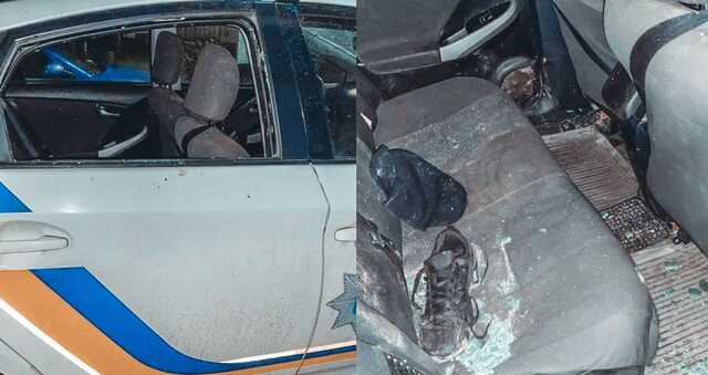 В Костополе подозреваемый повредил полицейское авто