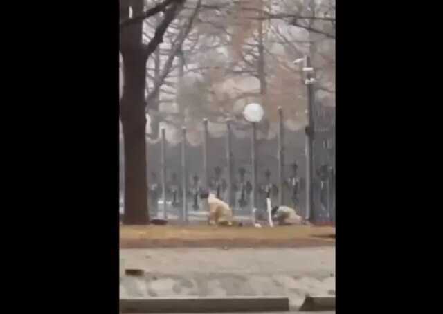 Опубликовано видео с предполагаемой гибелью казахского силовика от выстрела