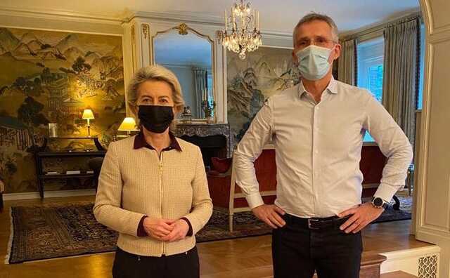 Столтенберг и дер Ляйен обсудили ситуацию вокруг Украины