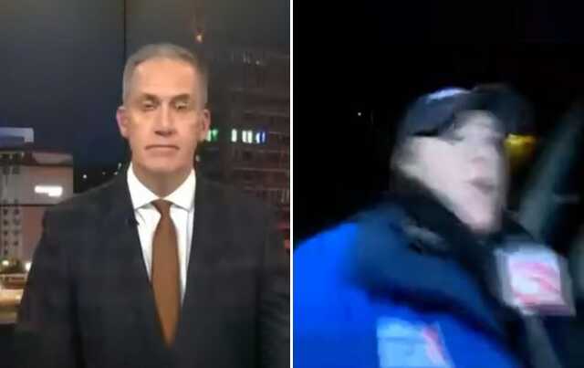 Женщину-репортера в прямом эфире сбила машина, но она продолжила вести репортаж