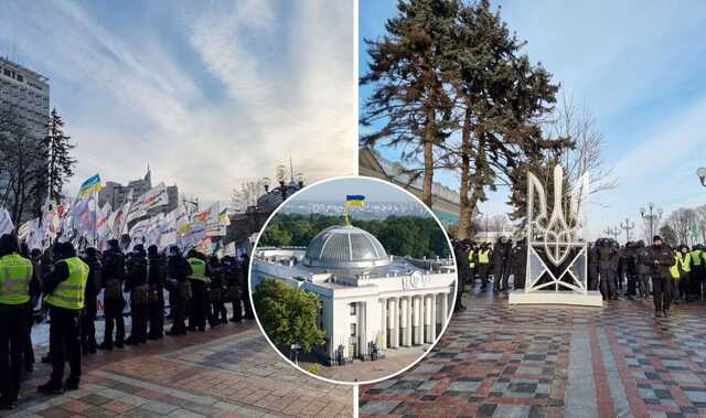 "ФОПы" попытались прорваться в здание Рады, произошли стычки