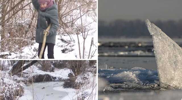 На Винниччине 11-летняя девочка полчаса держала брата, который провалился под лед