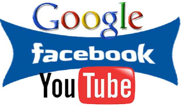         YouTube, Facebook  Google