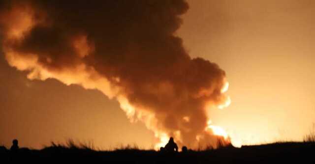 Жителям Киевской области посоветовали закрывать окна из-за пожара на нефтебазе