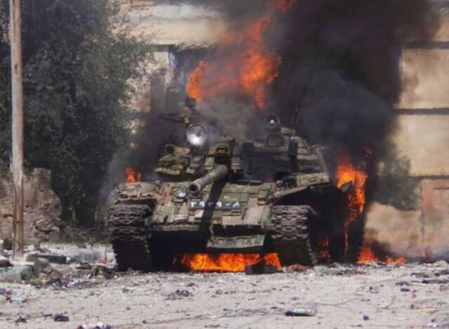 Украинский ПТРК "Стугна-П" точным ударом уничтожил вражеский танк