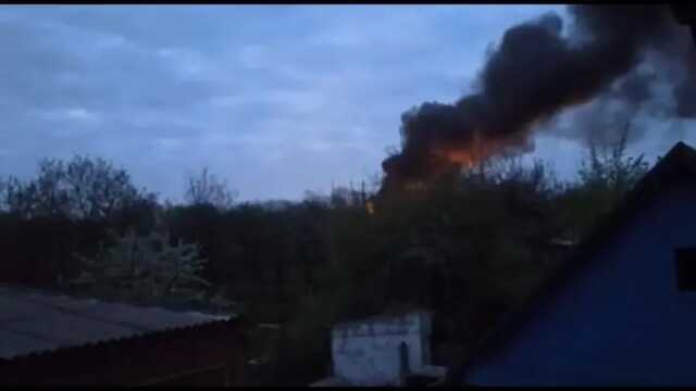 В Донецке загорелась нефтебаза. Оккупанты обвиняют ВСУ