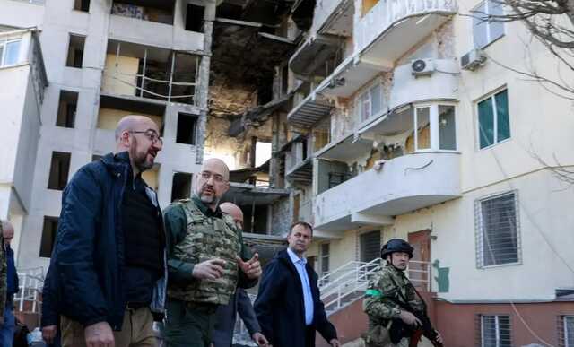 Россия атаковала ракетами Одессу прямо во время визита Шмыгаля и главы Евросовета