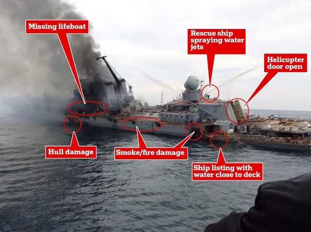 С затонувшего крейсера «Москва» забрали тела и оборудование