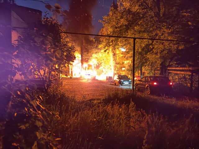 Центр оккупированного Донецка подвергся обстрелу, город в огне