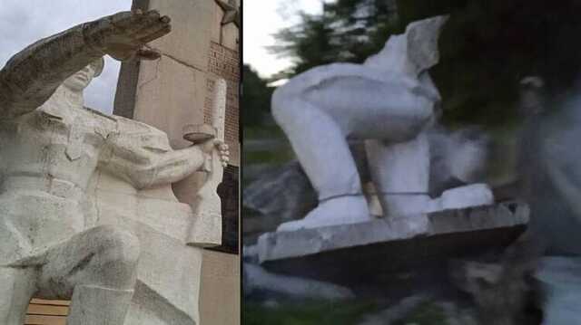 В двух селах Ивано-Франковской области снесли памятники советским солдатам