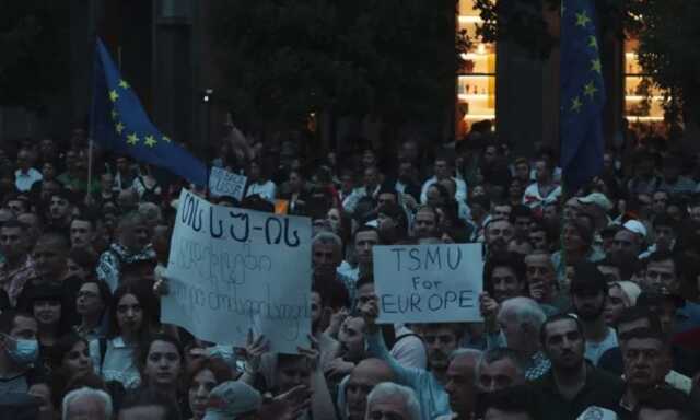 Массовый митинг в Тбилиси: Требовали отставки правительства. К участникам обратились Зеленский и Арахамия