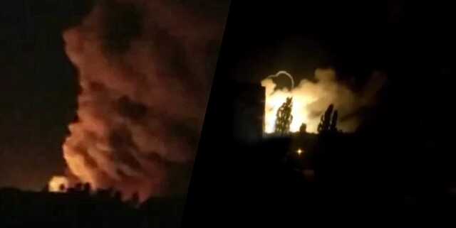 В оккупированном Шахтерске раздаются взрывы: сообщают о пожаре на складе боеприпасов