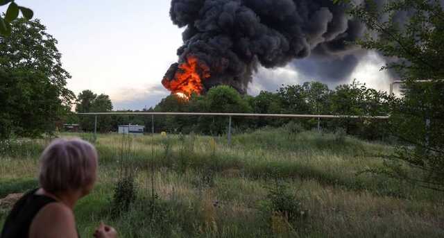 Новый взрыв базы ВС РФ в Кадиевке