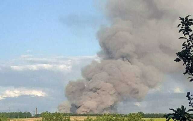 Біля Нової Каховки вибухнув склад російських боєприпасів