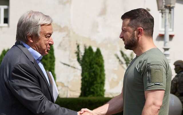 Зеленський зустрівся з генсеком ООН у Львові