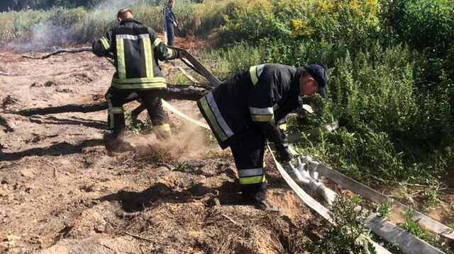 Під Києвом продовжують горіти торфовища
