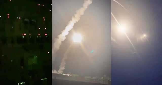 З’явилося відео бойової роботи ППО по російських крилатих ракетах “Калібр” та Х-101