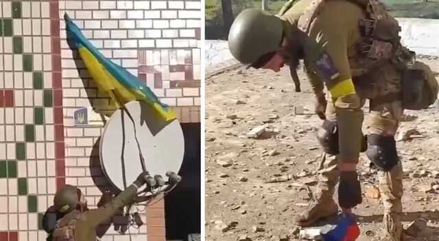 ЗСУ підняли український прапор у звільненій Новопетрівці на Херсонщині, триколор спалили