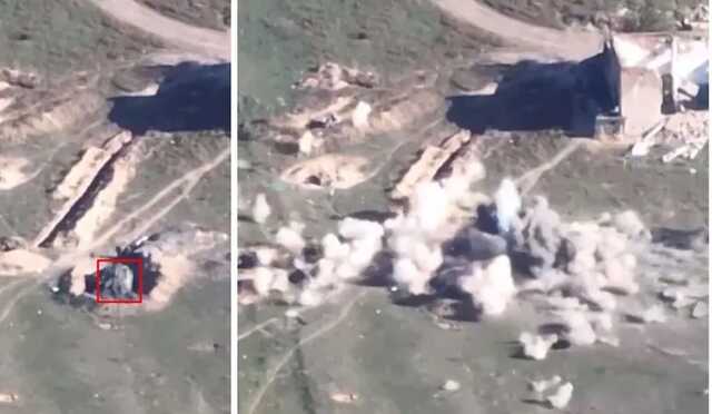 Появилось видео прямого попадания во вражеский ЗРК "Тор"