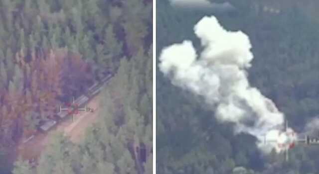 ВСУ точным ударом уничтожили колонну российских грузовиков, перевозивших боекомплекты