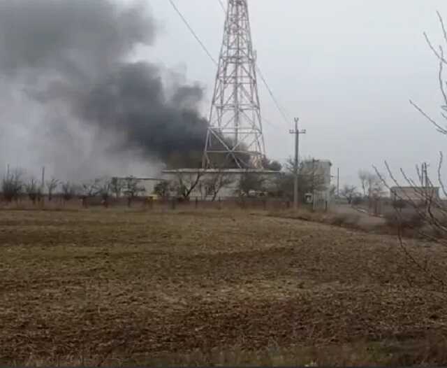 В Токмаке заметили пожар у захватчиков