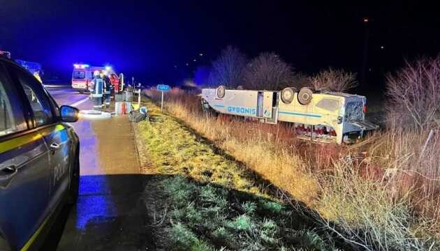 В Германии перевернулся автобус, среди пассажиров – украинцы