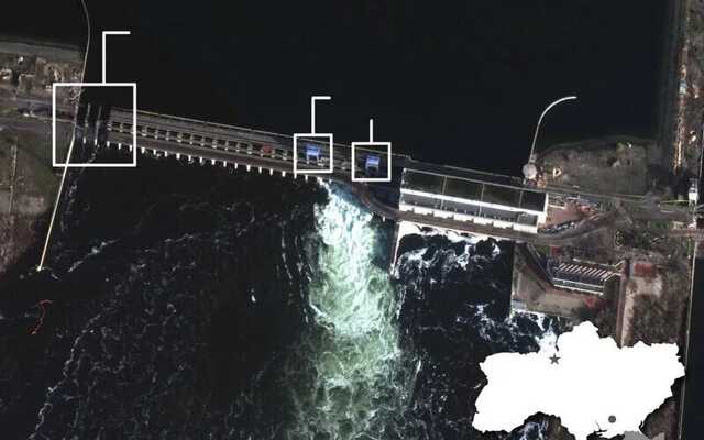 Оккупанты сбрасывают воду из Каховского водохранилища, приближая катастрофу на ЗАЭС: спутниковые фото