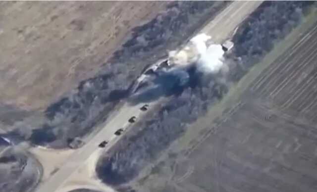 Артилеристи за допомогою українського дрона «Лелека» розбили колону ворога під Запоріжжям