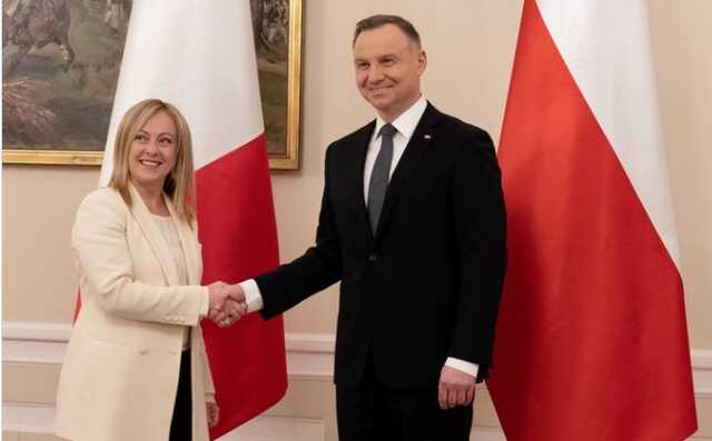 Прем’єр Італії зустрілася з Дудою у Польщі